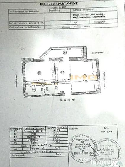 Apartament cu 2 camere decomandat în Central