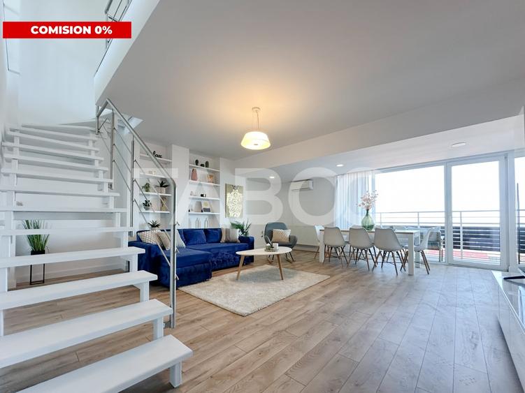Penthouse cu 5 camere semidecomandat, mobilat în Bună Ziua