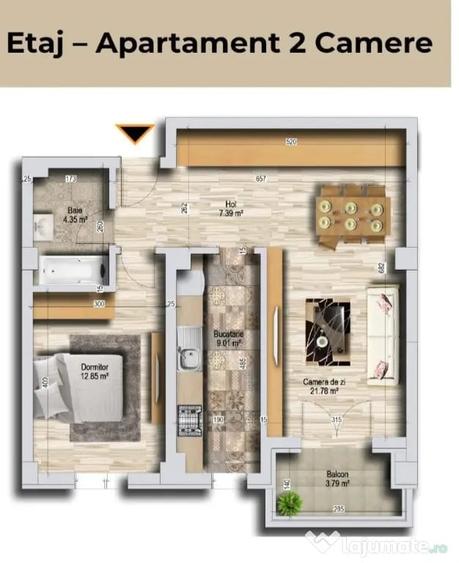 2 camere decomandat|Bloc 2022|Parcare subterana|Mobilat complet|Pacii - 4