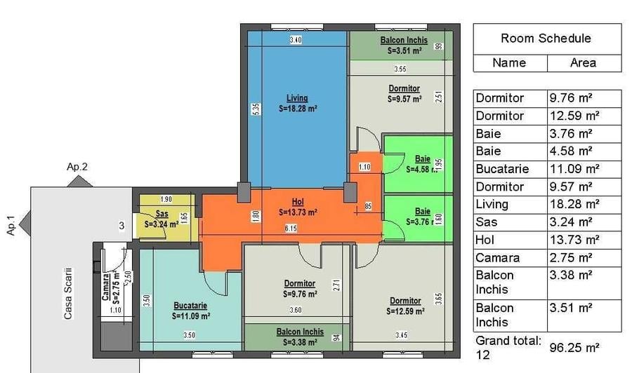 Apartament cu 4 camere, mobilat în Ultracentral