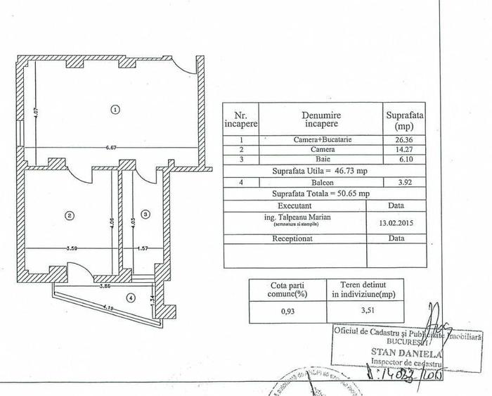 Apartament cu 2 camere în Nerva Traian