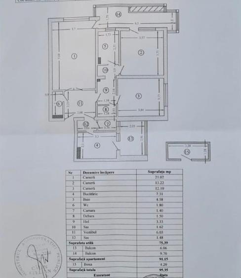 Apartament cu 3 camere decomandat, mobilat în Kiseleff