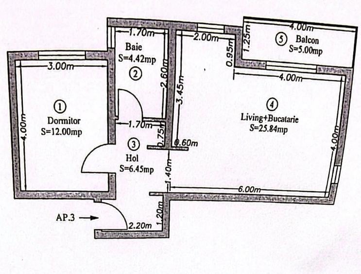 Apartament cu 2 camere decomandat, mobilat în Giroc