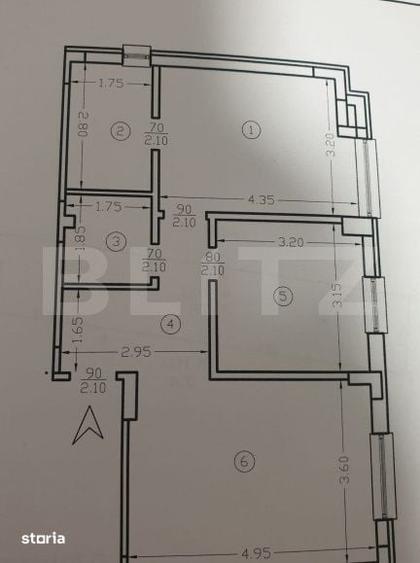 Apartament cu 3 camere decomandat în Baza 3