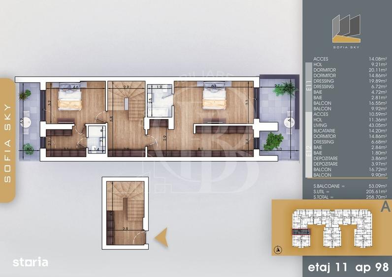 Apartament cu 4 camere în Titan