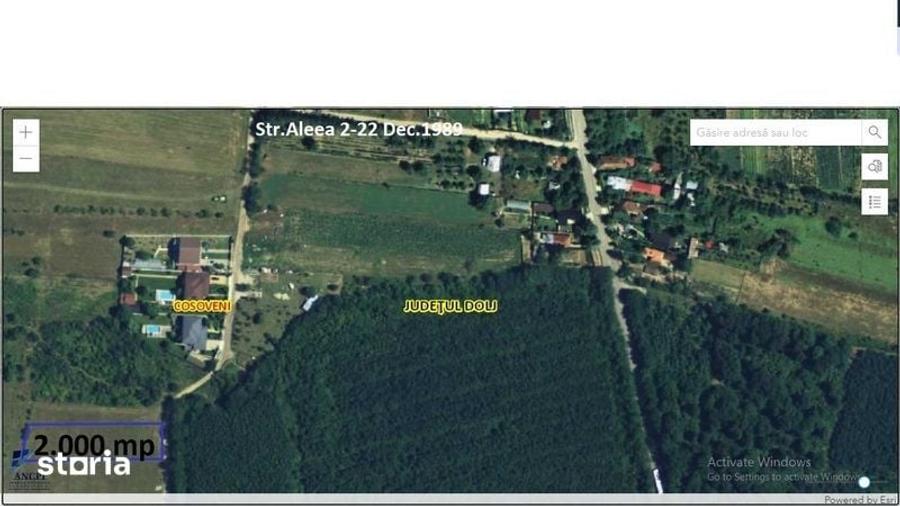 Teren de 2000 mp, în Coșoveni