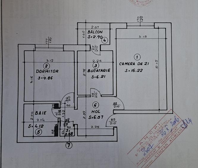 Apartament cu 2 camere decomandat în Exterior Vest