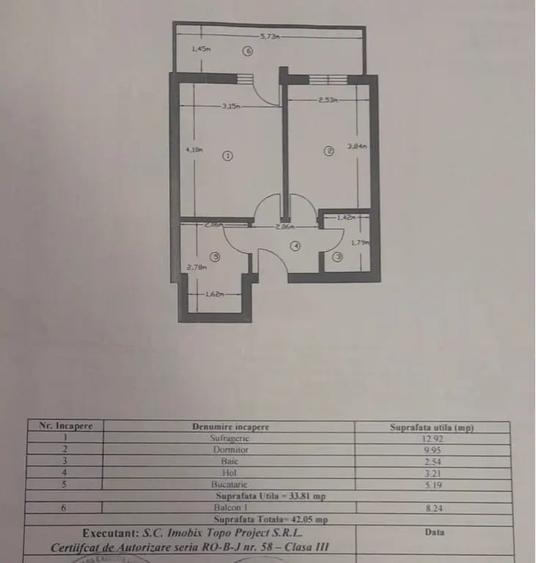 Apartament cu 2 camere decomandat în Războieni