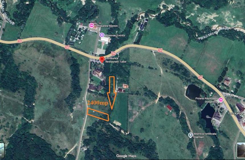 Teren extravilan de 2400 mp, în Cheile Râșnoavei