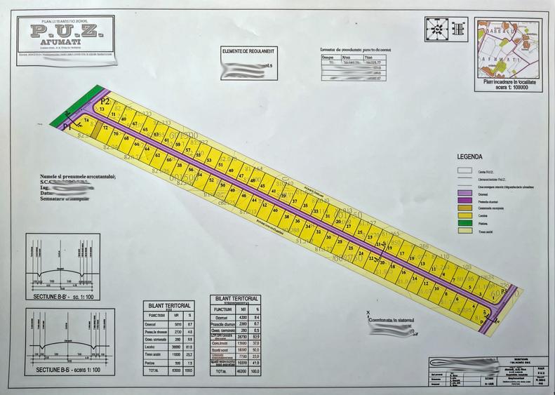 Teren Construcții intravilan de 46200 mp, în Afumați
