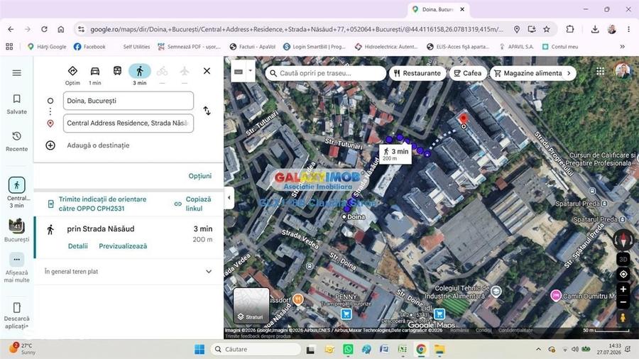 Apartament cu 2 camere în Rahova