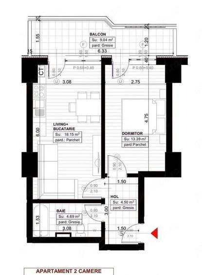 Apartament cu 2 camere în Copou