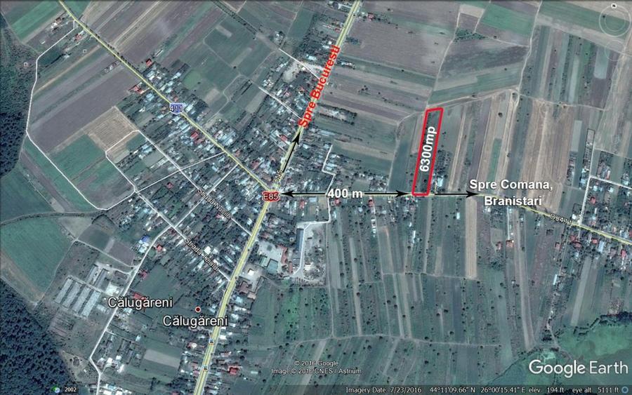 Teren intravilan de 6300 mp, în Călugăreni