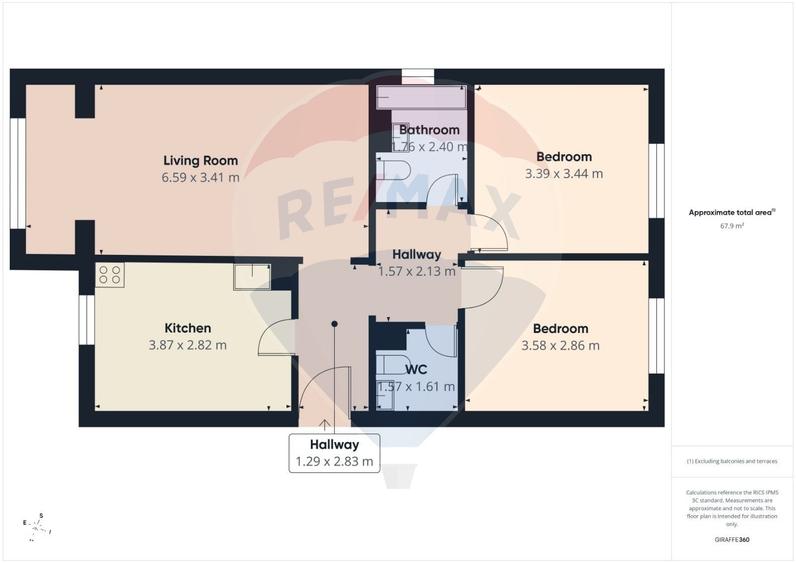 Apartament cu 3 camere în Valea Cetății