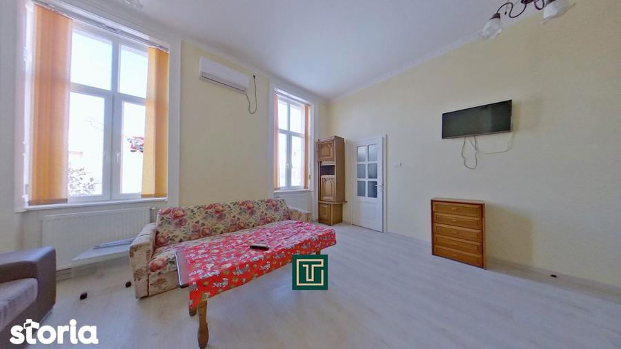 Apartament cu 2 camere semidecomandat, mobilat în Central