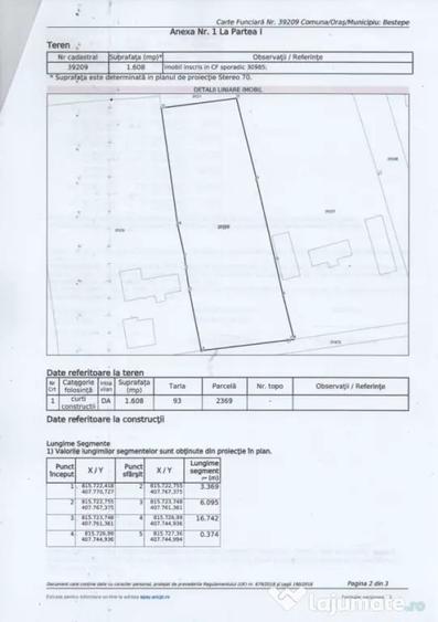 Teren intravilan 1608 mp, Bestepe Tulcea - 2