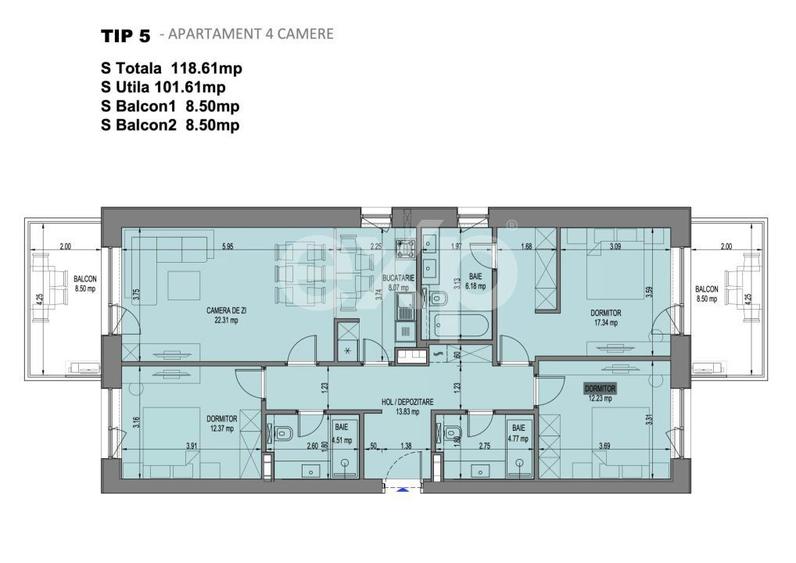 Apartament cu 4 camere, mobilat în Pipera