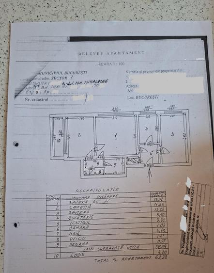 Apartament semidecomandat în Domenii