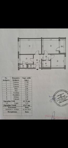 Apartament cu 3 camere decomandat în 1 Decembrie 1918