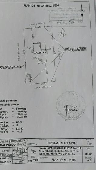 Casă cu Teren 1180 Mp în Central