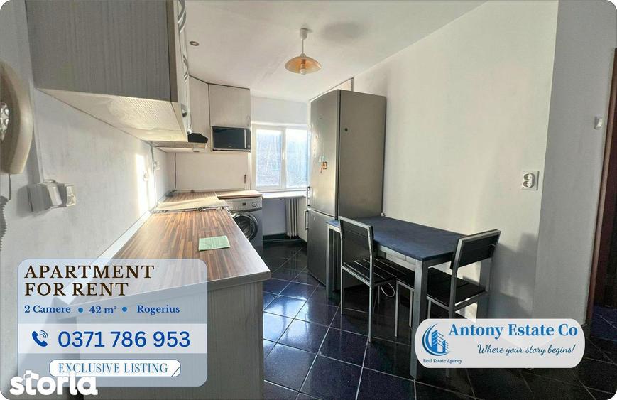 Apartament cu 2 camere decomandat, mobilat în Rogerius