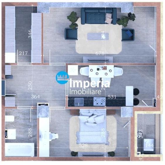 Apartament cu 2 camere decomandat în Copou