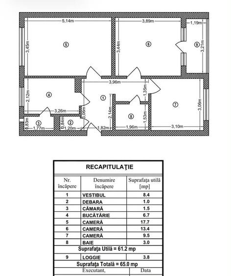 Apartament 3 camere de vânzare Drumul Taberei – Râul Doamnei 65 mp 4 minut - 11