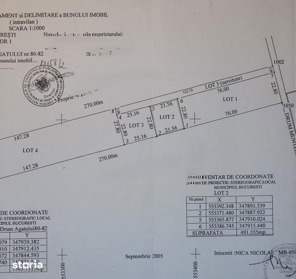 Teren de 599.36 mp, în Băneasa