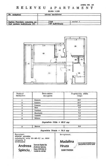 Apartament cu 3 camere semidecomandat în Titulescu
