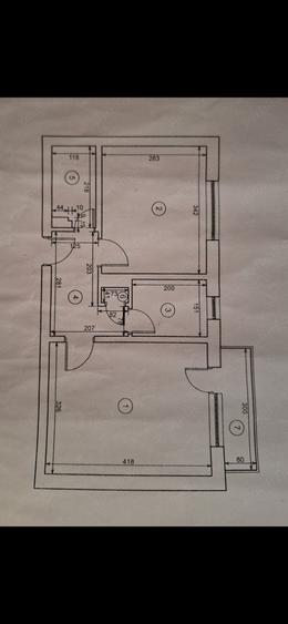 Apartament cu 2 camere decomandat în Romanești