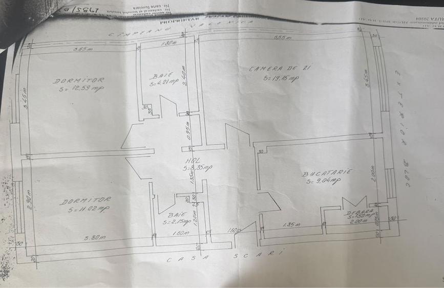 Apartament cu 3 camere decomandat în Central