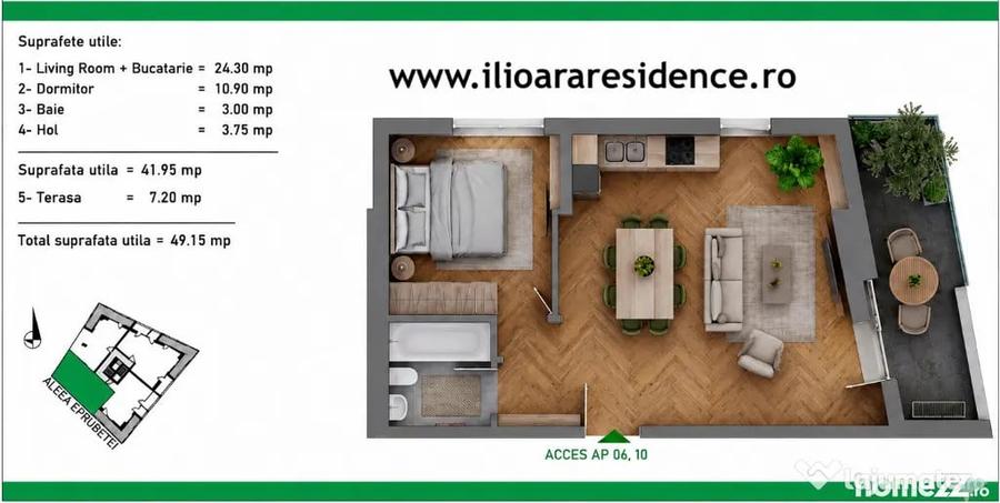 Apartament cu 2 camere decomandat în Nicolae Grigorescu
