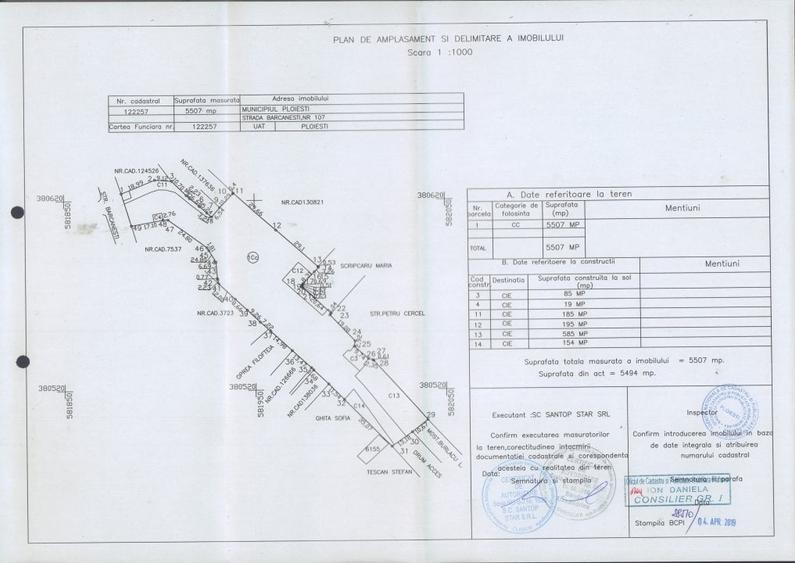 Teren Construcții intravilan de 5507 mp, în Central