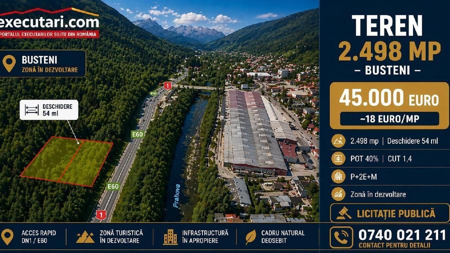 Teren agricol intravilan de 2498 mp, în Sud
