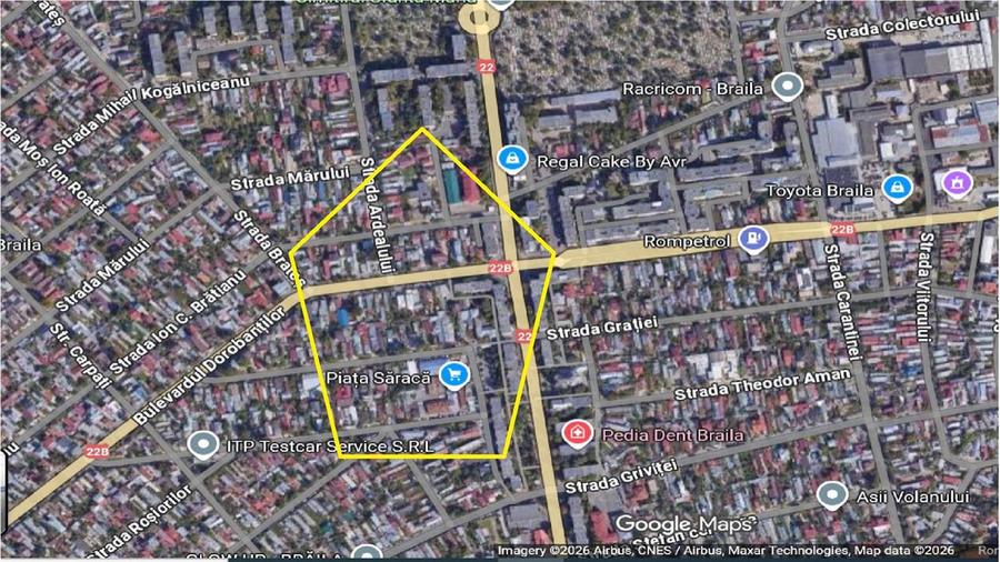 Teren intravilan de 280 mp, în Apollo