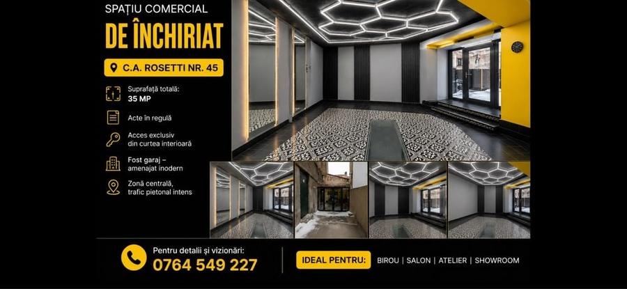 Spațiu comercial, de 35 mp, în Rosetti