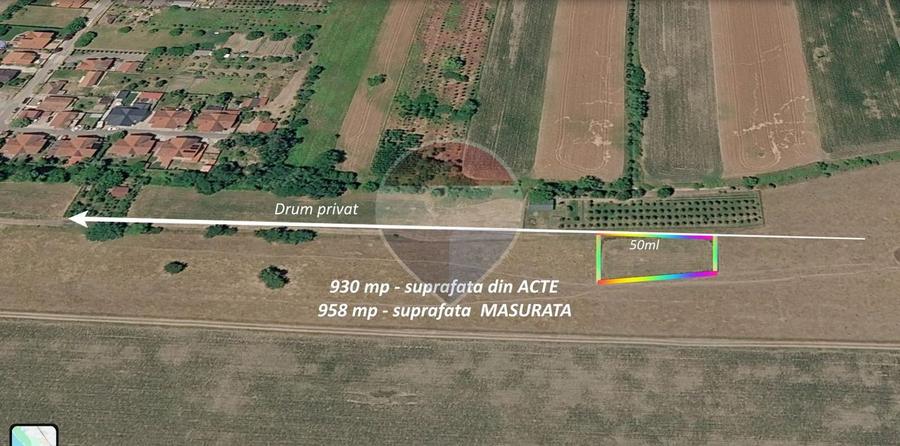 Teren Construcții extravilan de 930 mp, în Lucian Blaga
