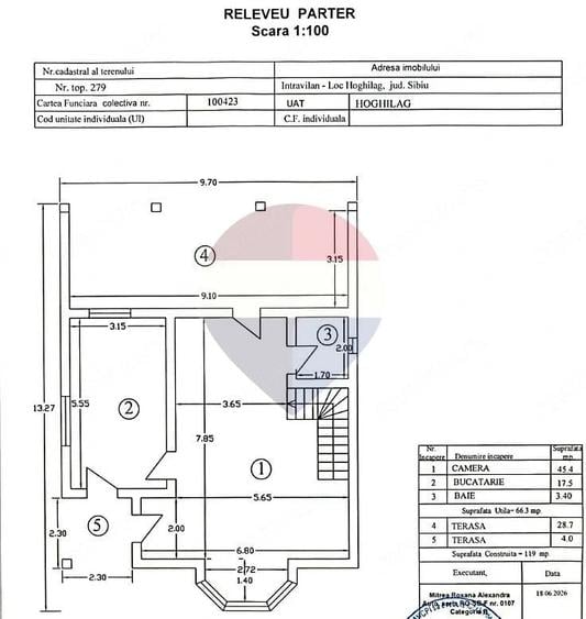 Casă cu 4 camere cu Teren 401 Mp în Hoghilag