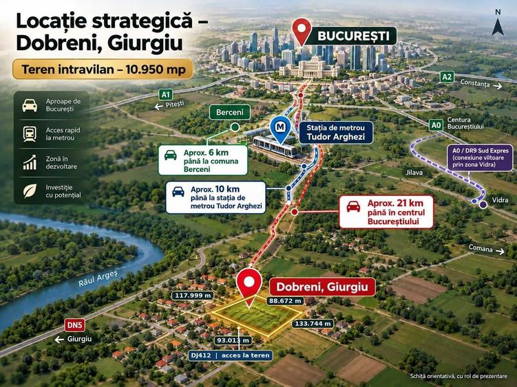 Teren de 10950 mp, în Dobreni