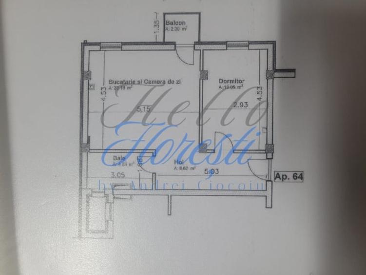 Apartament 2 camere, 49.8 mp , Zona Lidl, Floresti - 7