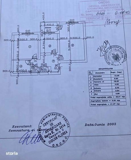 Apartament cu 2 camere decomandat în Central