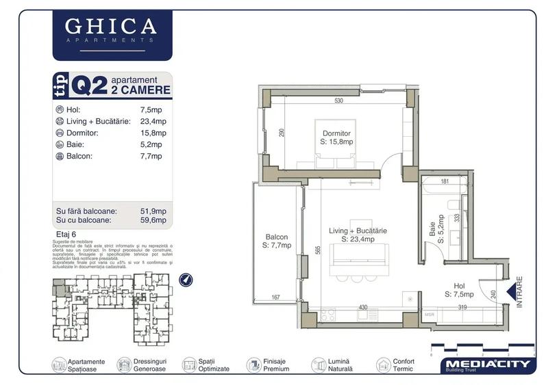 Apartament cu 5 camere în Baicului