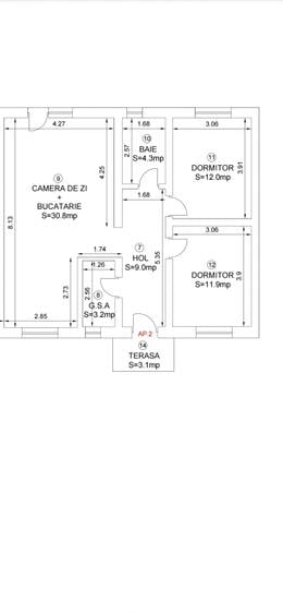 Duplex cu 3 camere cu Canalizare în Dumbrăvița
