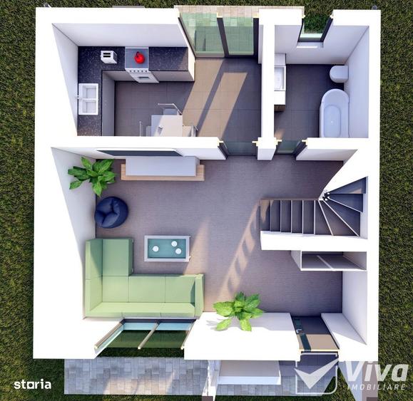 Casă cu 4 camere cu Teren 132 Mp în Valea Lupului