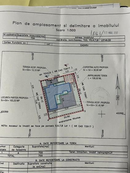 Casă individuală cu 4 camere cu Canalizare în Cazasu