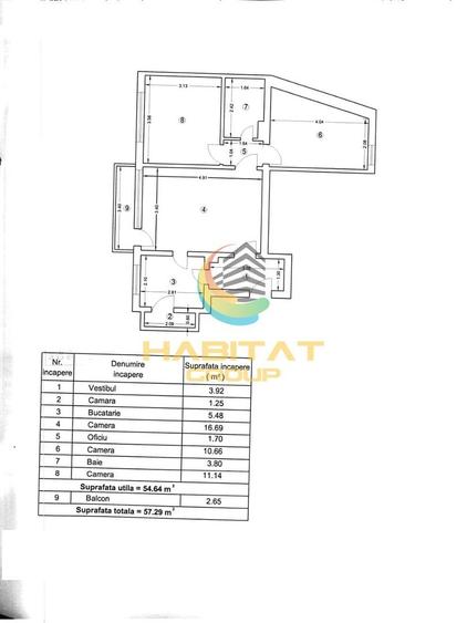 Apartament cu 3 camere semidecomandat, mobilat în Unirii