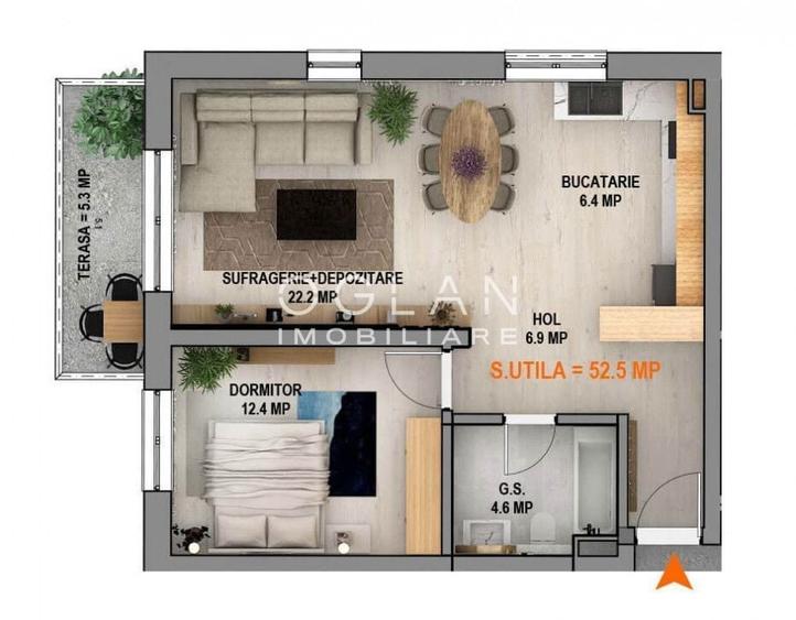 Apartament 2 cam cu parcare subterana, bloc cu lift, Calea Surii Mici - 7