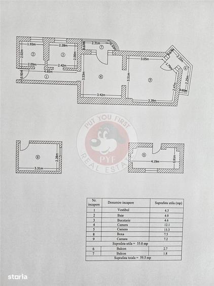 Apartament cu 2 camere semidecomandat în Vitan