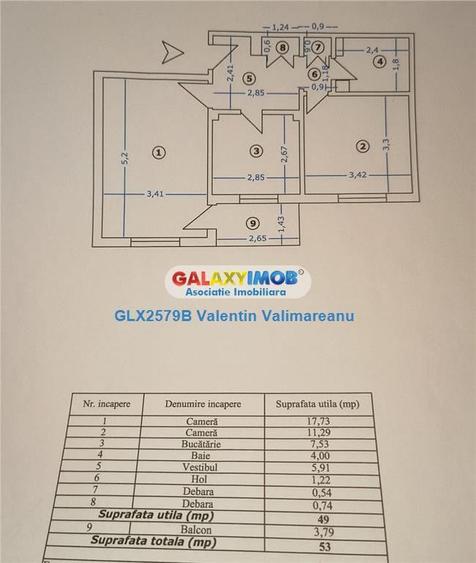 Apartament cu 2 camere decomandat în Rahova