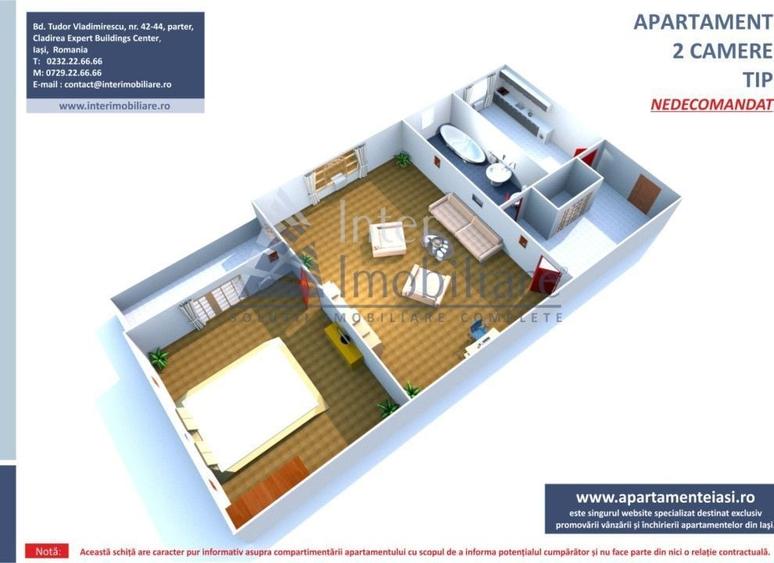 Apartament 2 camere Tudor Vladimirescu , 50 metri, etaj 1 Cod:163269 - 1